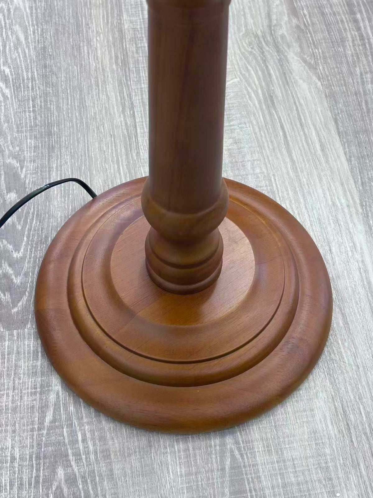 Verde Tray Wood Fabric Floor Lamp