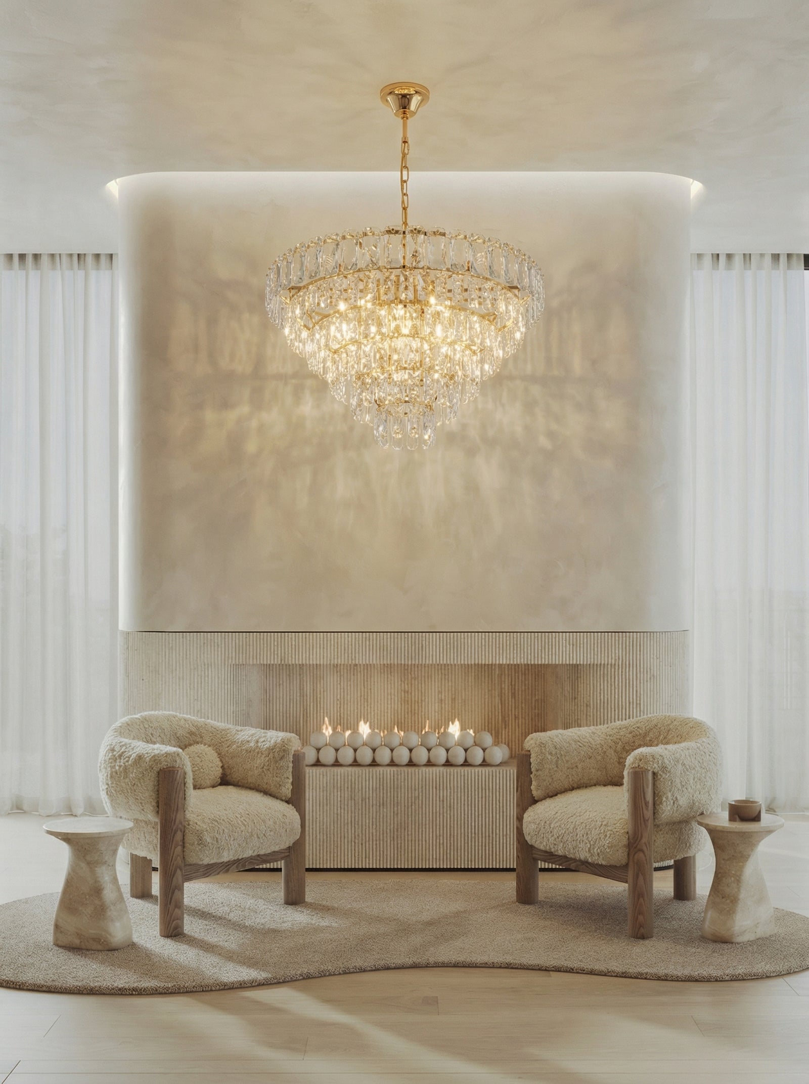 Tiered Crystal Chandelier