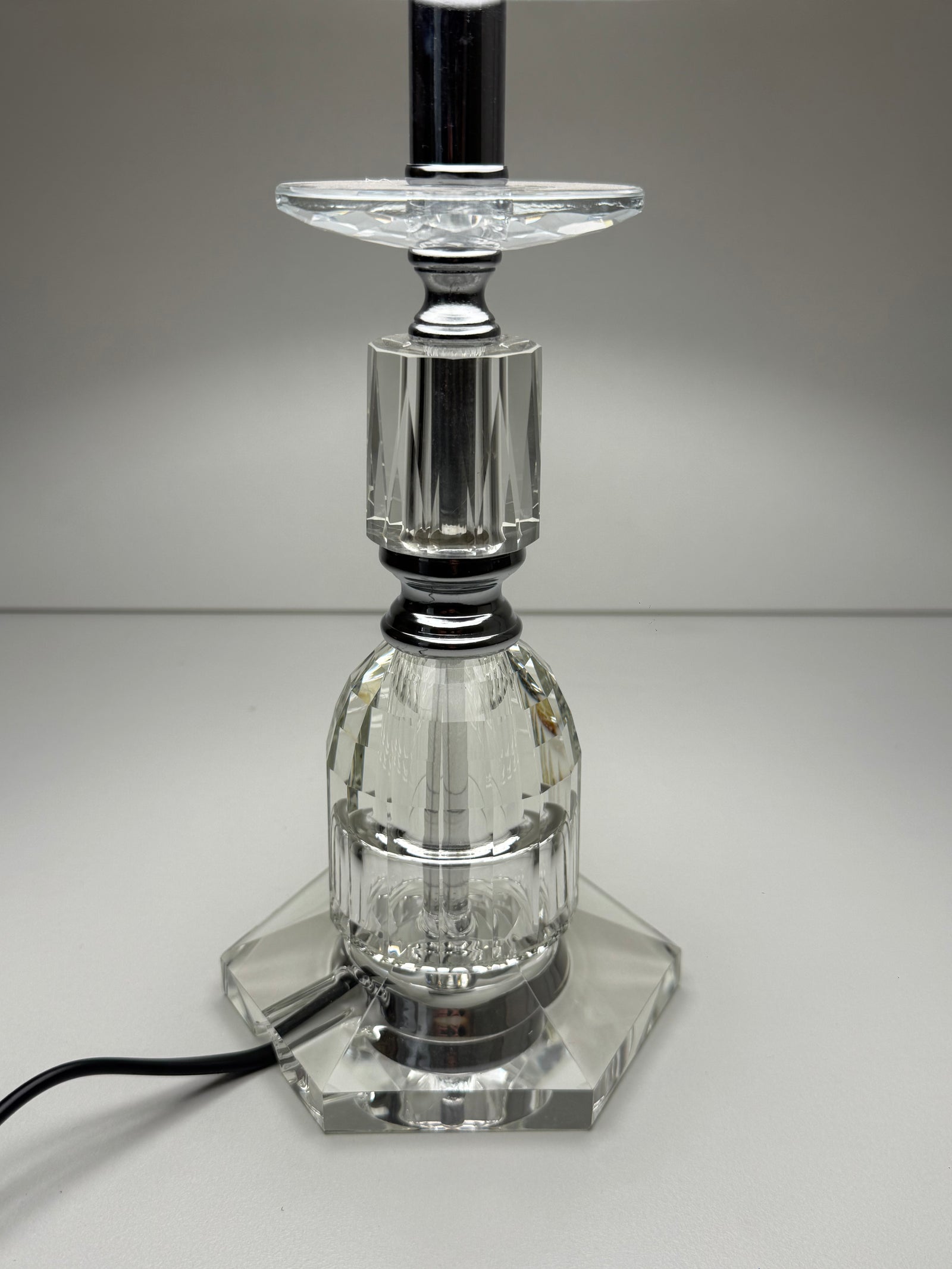 Clear Crystal Base Table Lamp