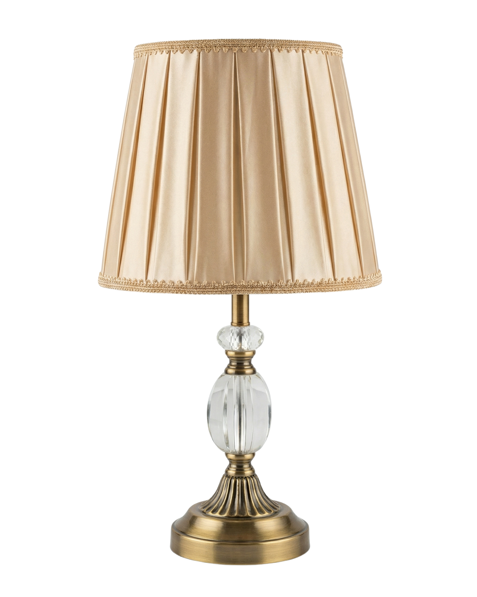 Classic Brass & Crystal Table Lamp