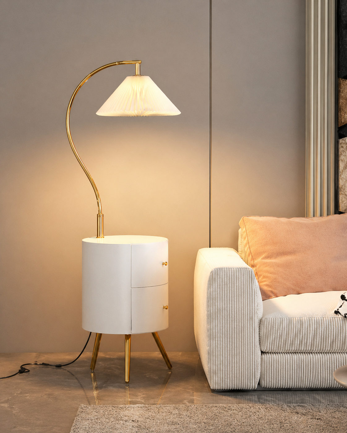 Shelf Glow Storage Floor Lamp