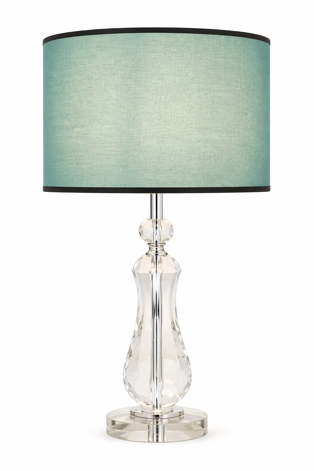 Crystal Teal Shade Table Lamp
