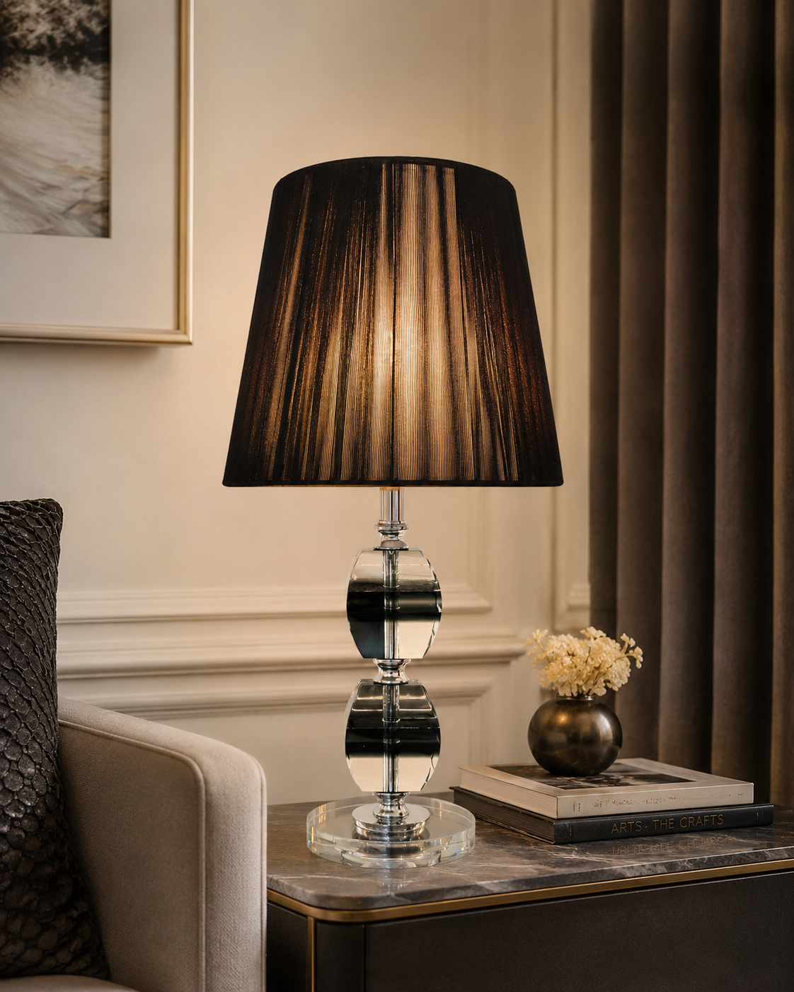 Silver Orb Table Lamp