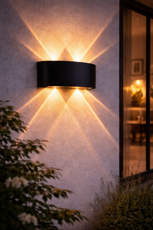 Cross Beam Outdoor Wall Light