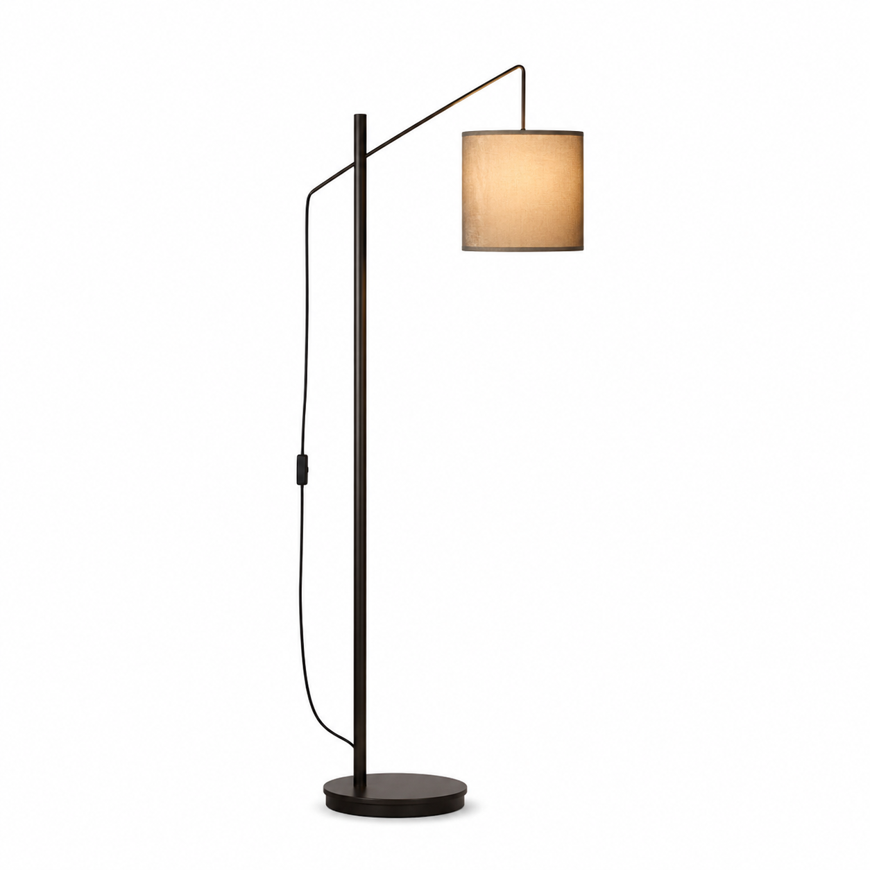 Linea Shade Fabric Wood Floor Lamp