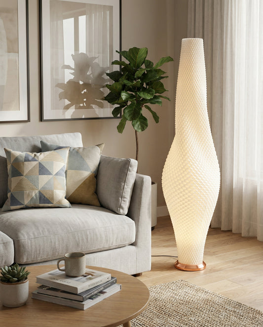 Honey Ripple 3D-Printed Floor Lamp
