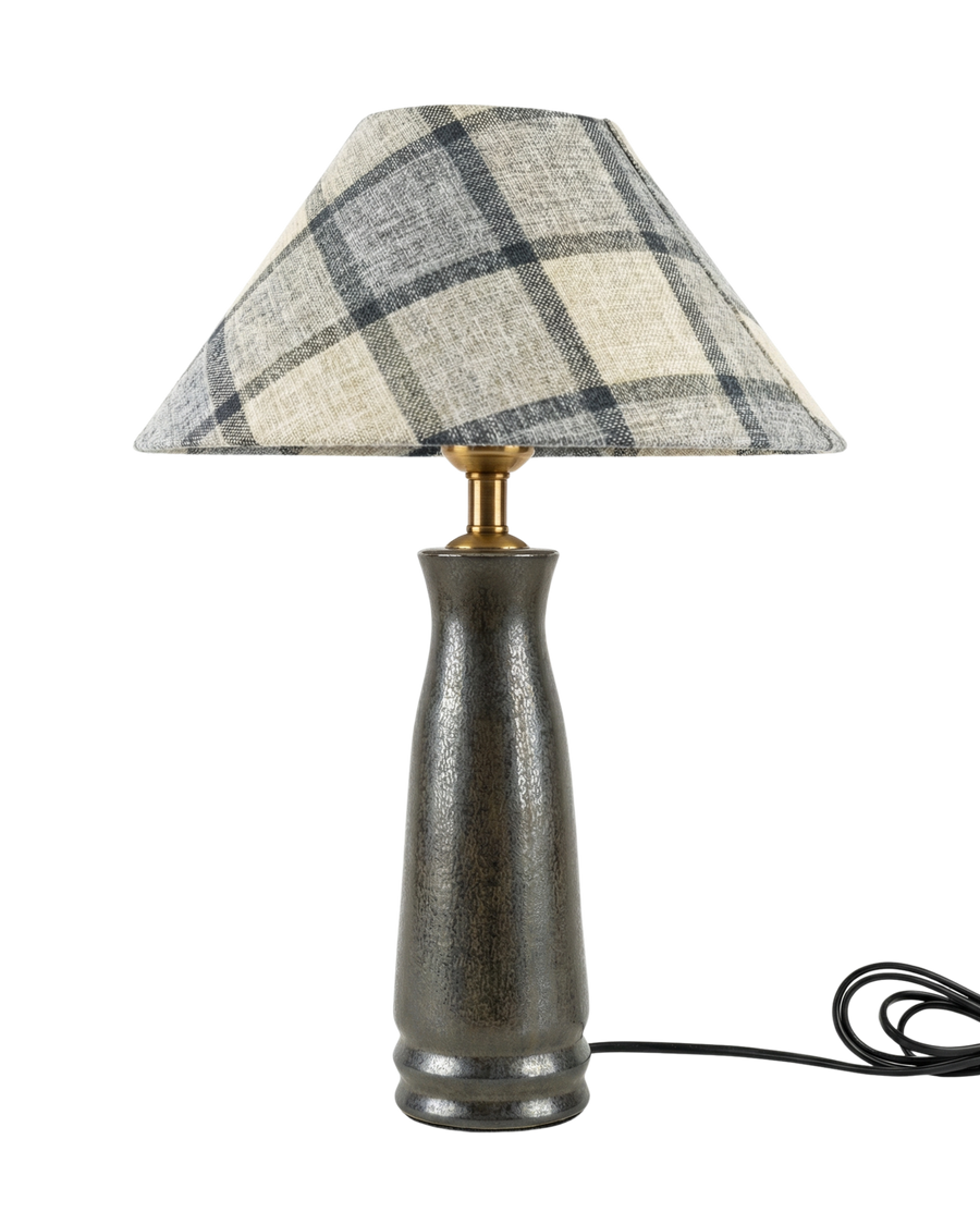Tartan Shade Ceramic Table Lamp