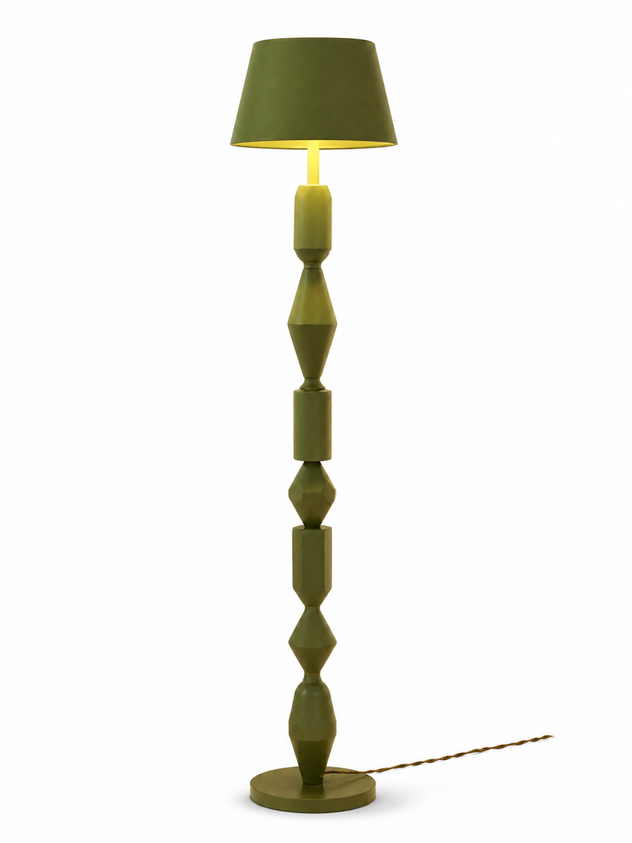 Verde Stack Green Floor Lamp