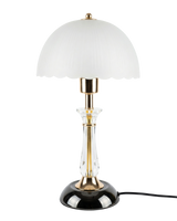 Scalloped Dome Crystal Table Lamp