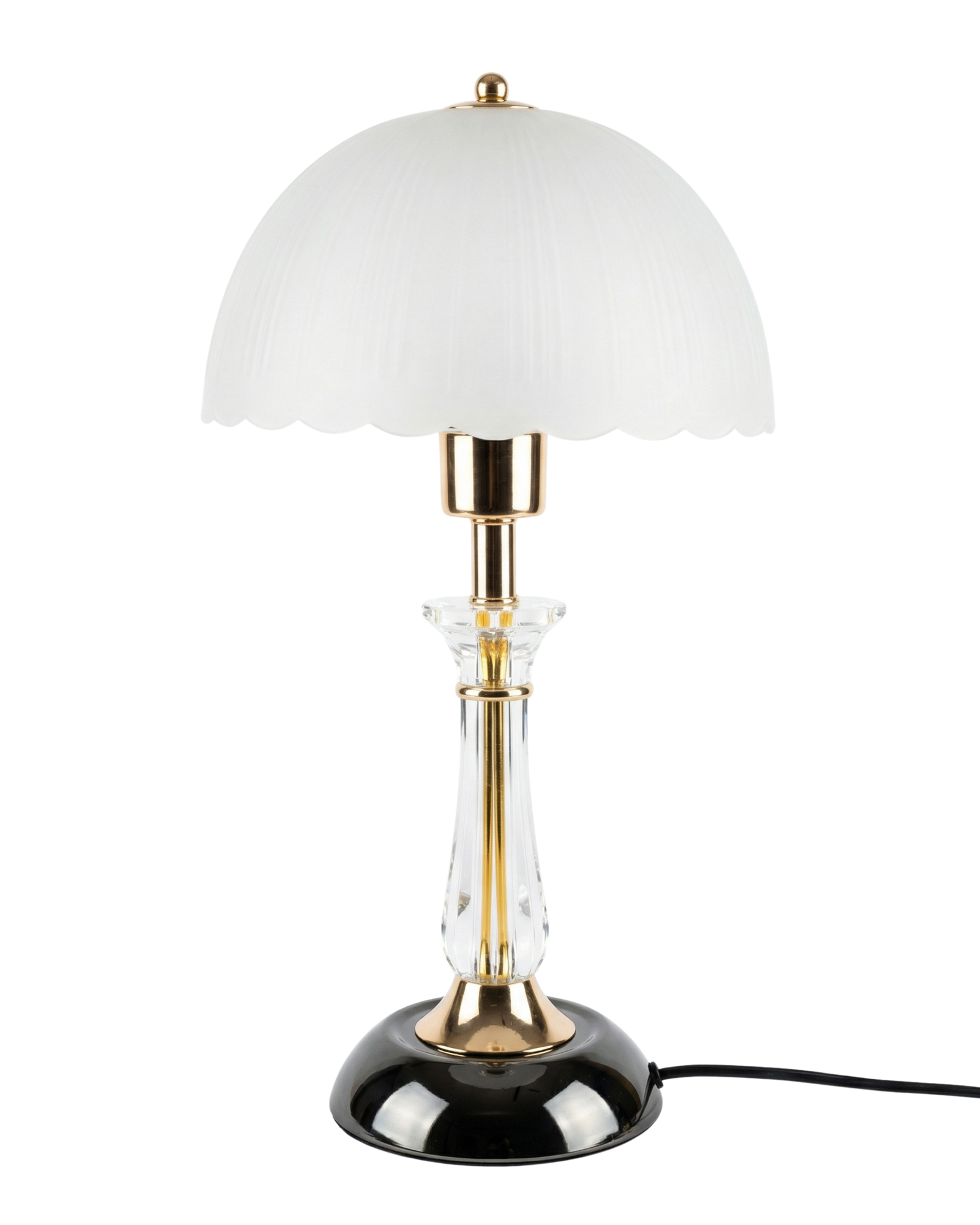 Scalloped Dome Crystal Table Lamp