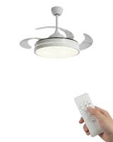 GlideFold Retractable Ceiling Fan with LED Light & Remote