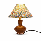 Flora Shade Wood Fabric Table Lamp