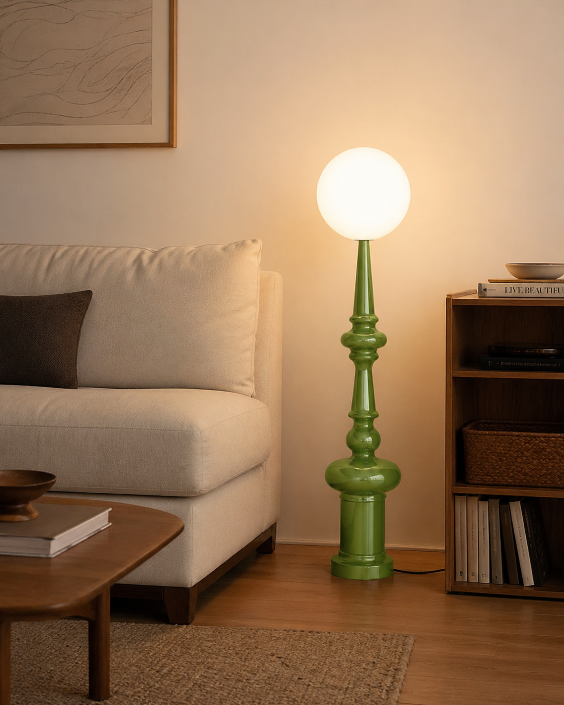 Verde Orb Globe Floor Lamp