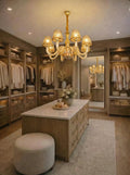 Vintage Glass Shade Chandelier