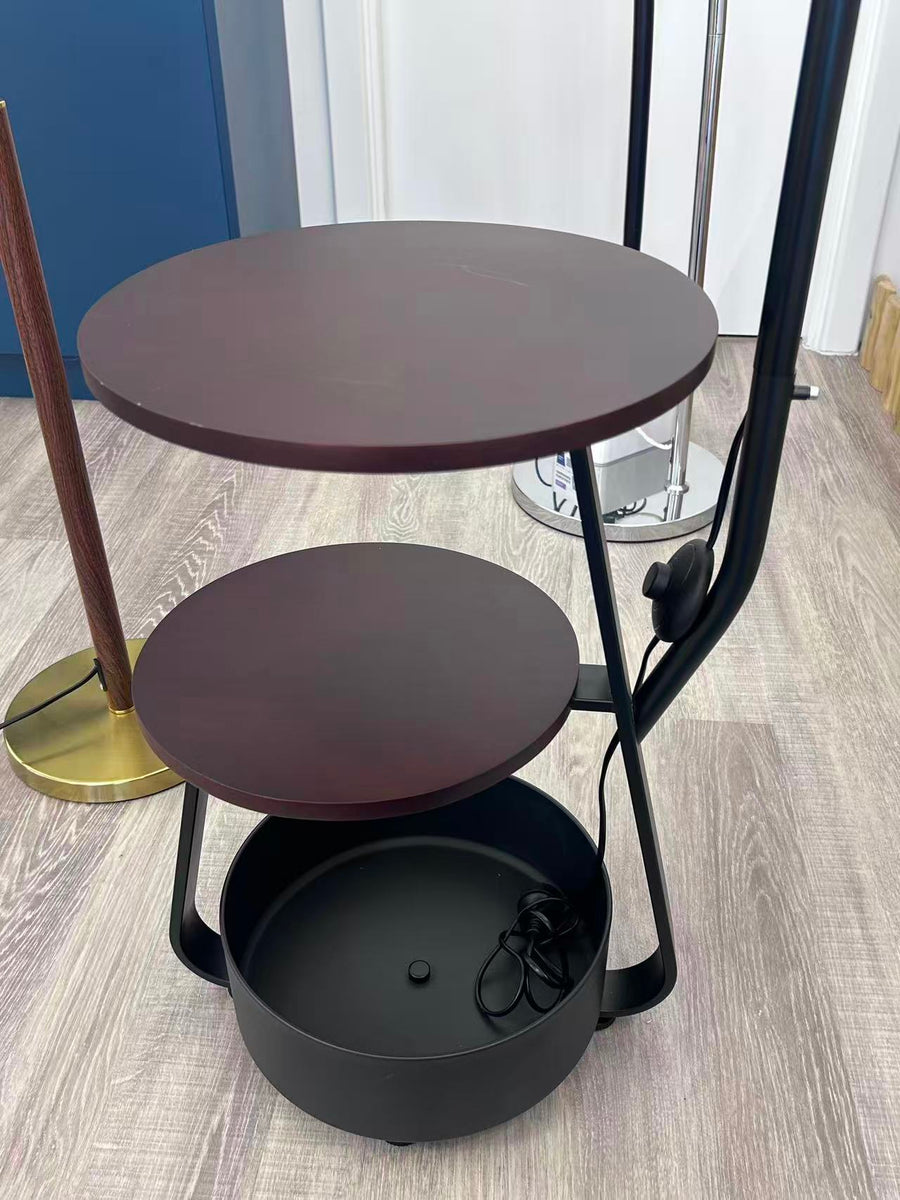 Petal Arc Floor Lamp with Side Table - Extended