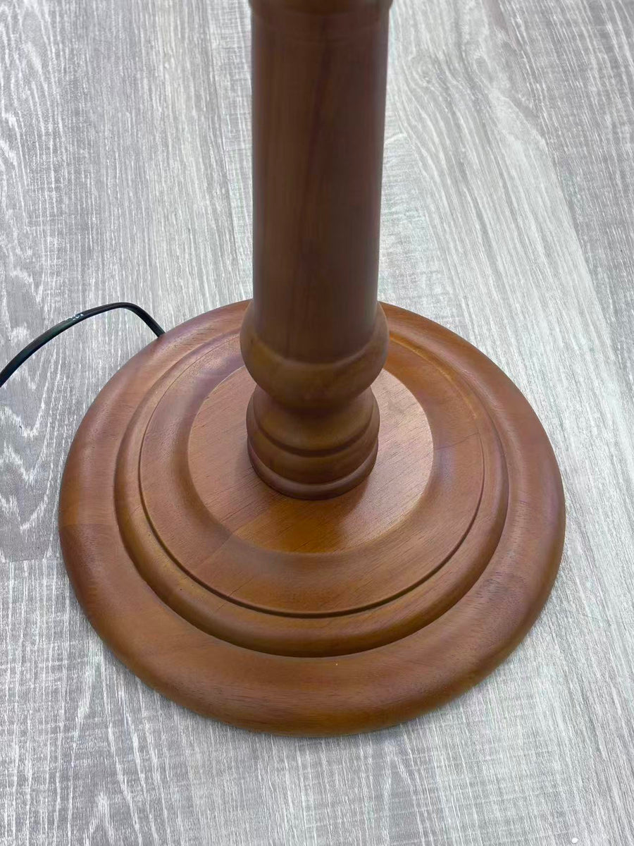 Verde Tray Wood Fabric Floor Lamp