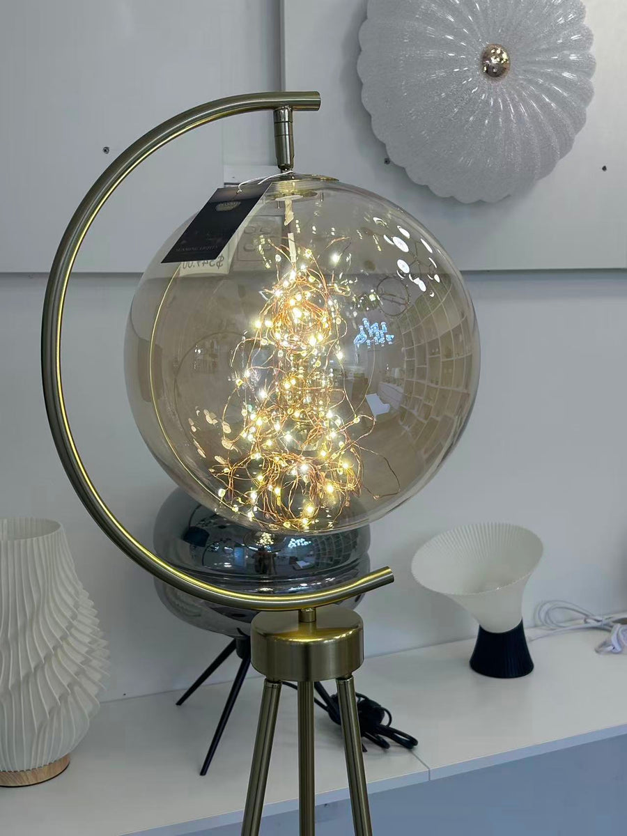 Orbit Glow Tripod Globe Floor Lamp