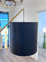 Linea Shade Fabric Wood Floor Lamp