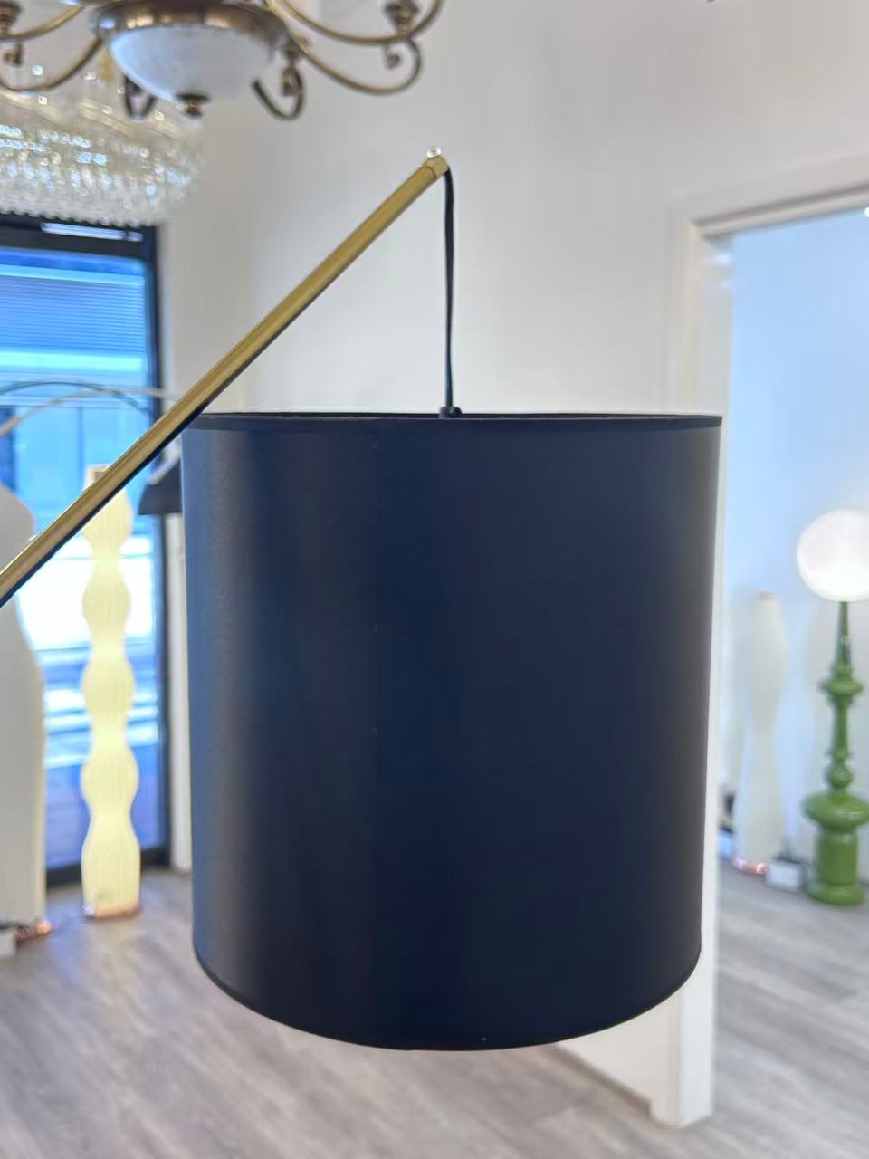 Linea Shade Fabric Wood Floor Lamp
