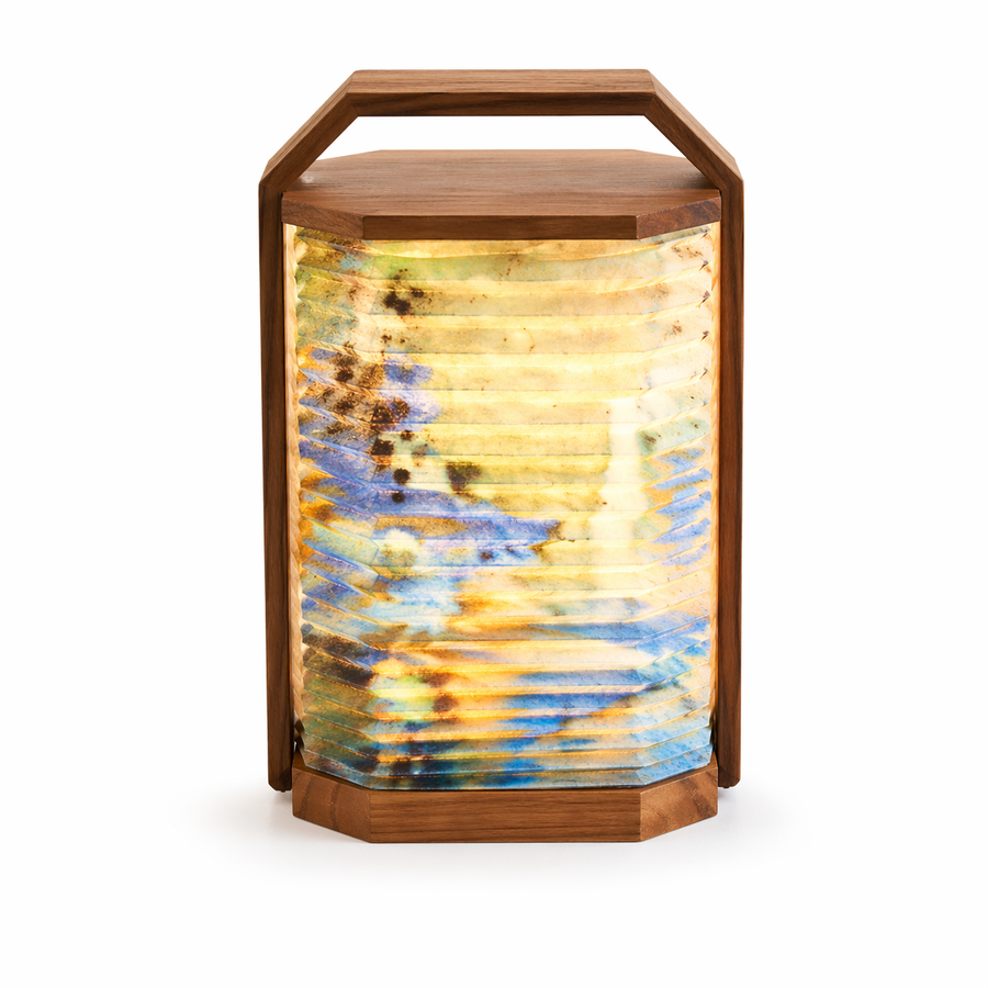 Frame Glow Paper Wood Table Lamp