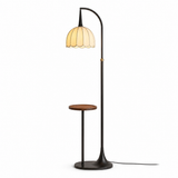 Petal Tray Arc Floor Lamp with Side Table - Wide Tray