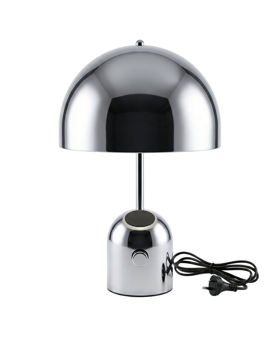 DomeGlow Metal Mushroom Table Lamp