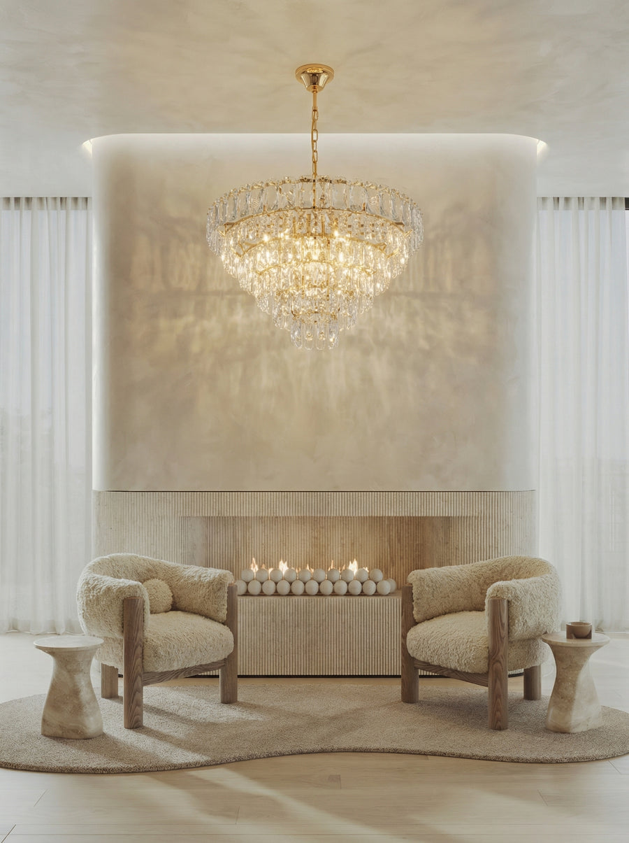 Tiered Crystal Chandelier