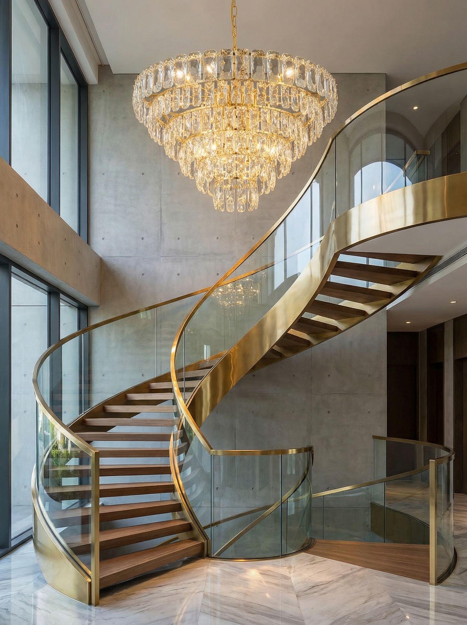 Tiered Crystal Chandelier