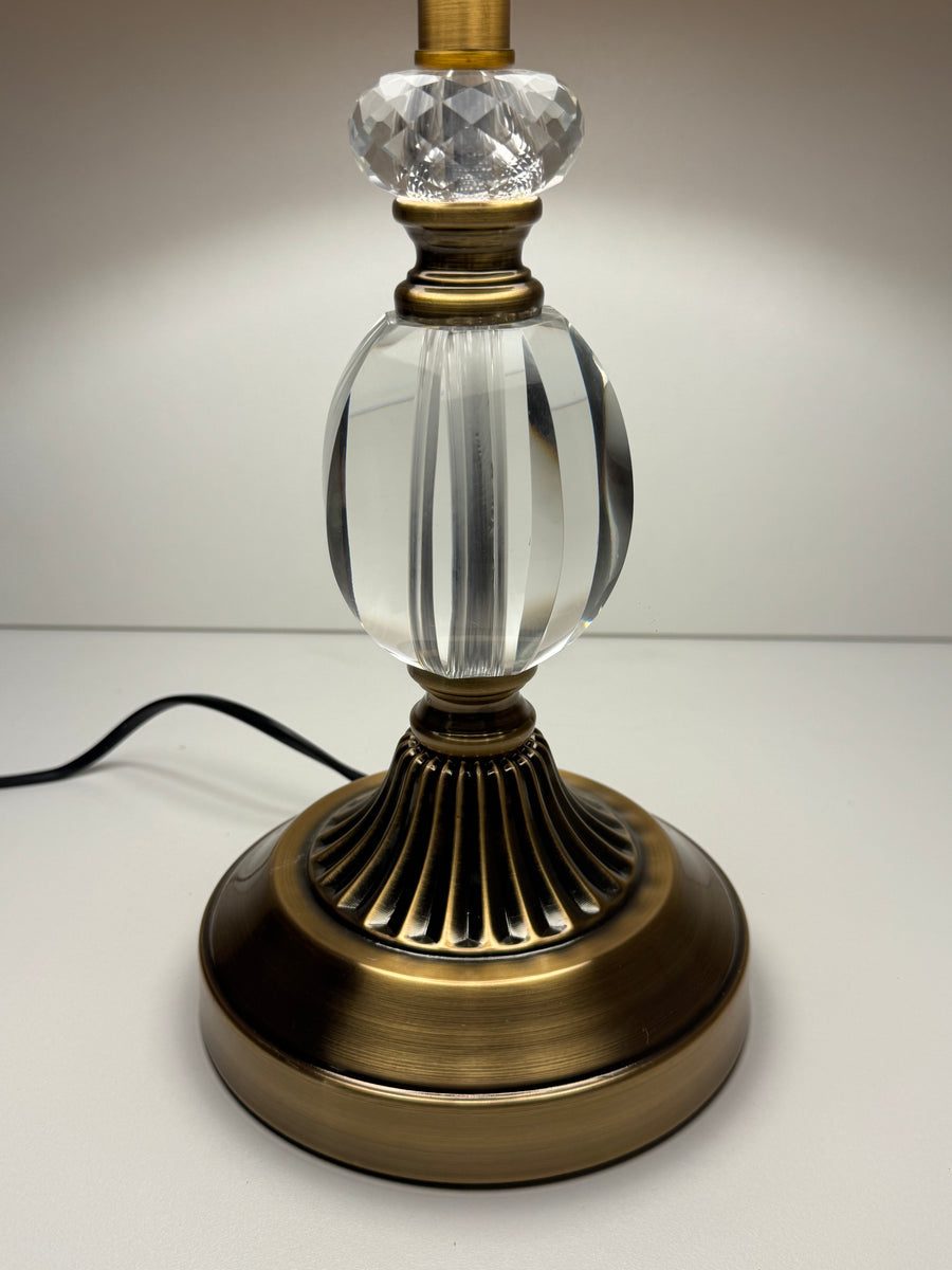 Classic Brass & Crystal Table Lamp