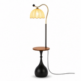 Petal Tray Arc Floor Lamp with Side Table - Classic