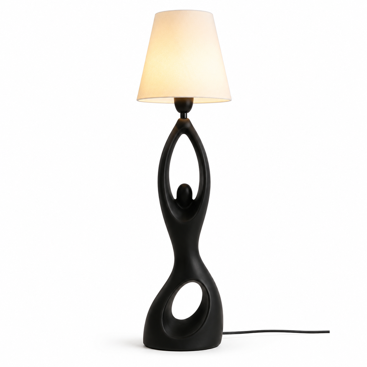 Sculpt Aura Fabric Shade Table Lamp