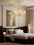 Ribbed Cone Glass Chandelier