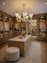 Ribbed Cone Glass Chandelier