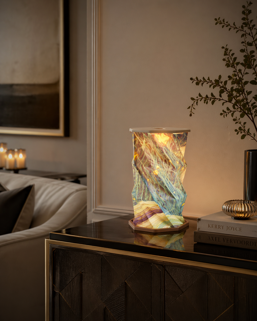 Kaleido Paper Wood Table Lamp