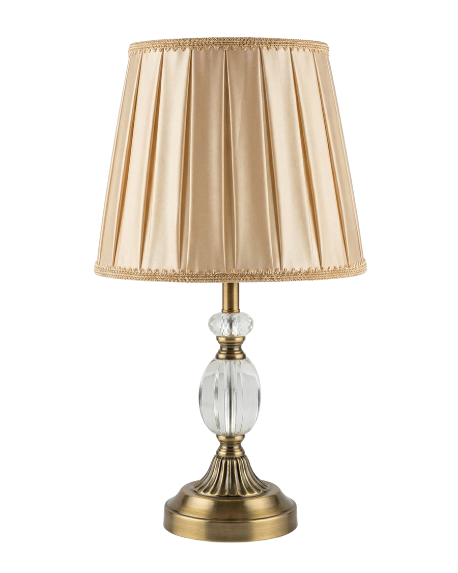 Classic Brass & Crystal Table Lamp