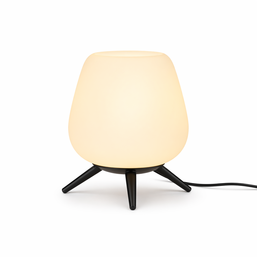 Glow Pod Glass Tripod Table Lamp