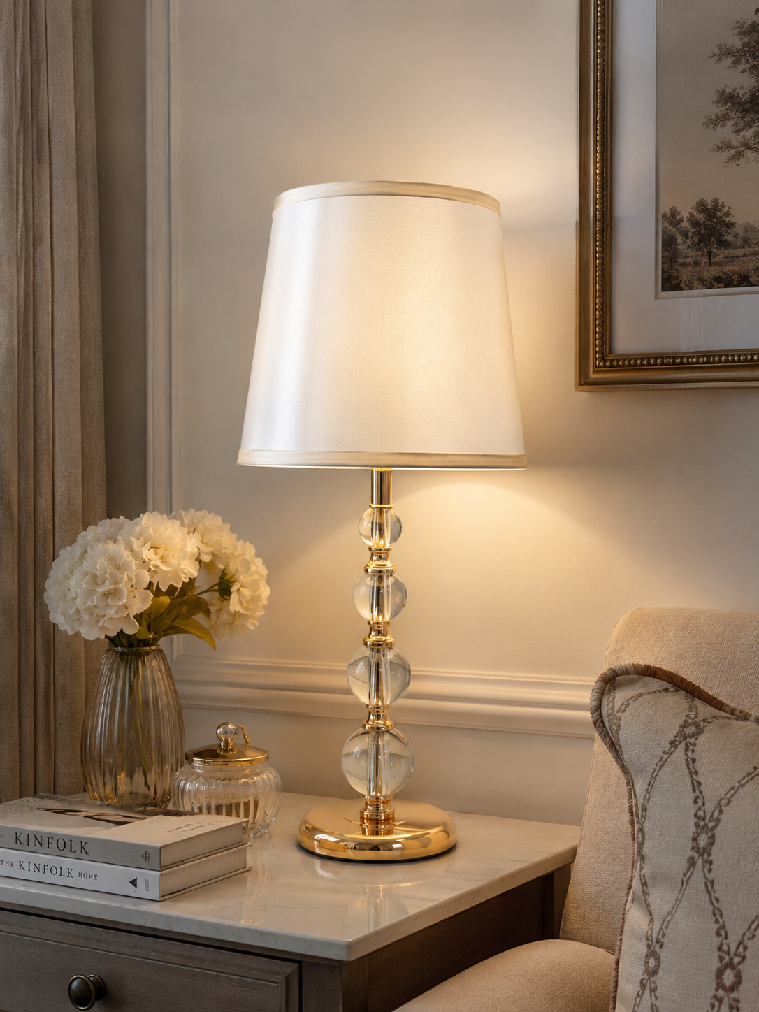 Crystal Orb Table Lamp