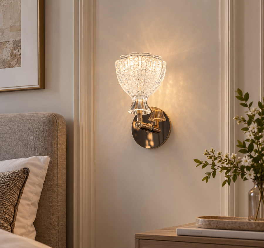 Crystal Bloom LED Wall Light