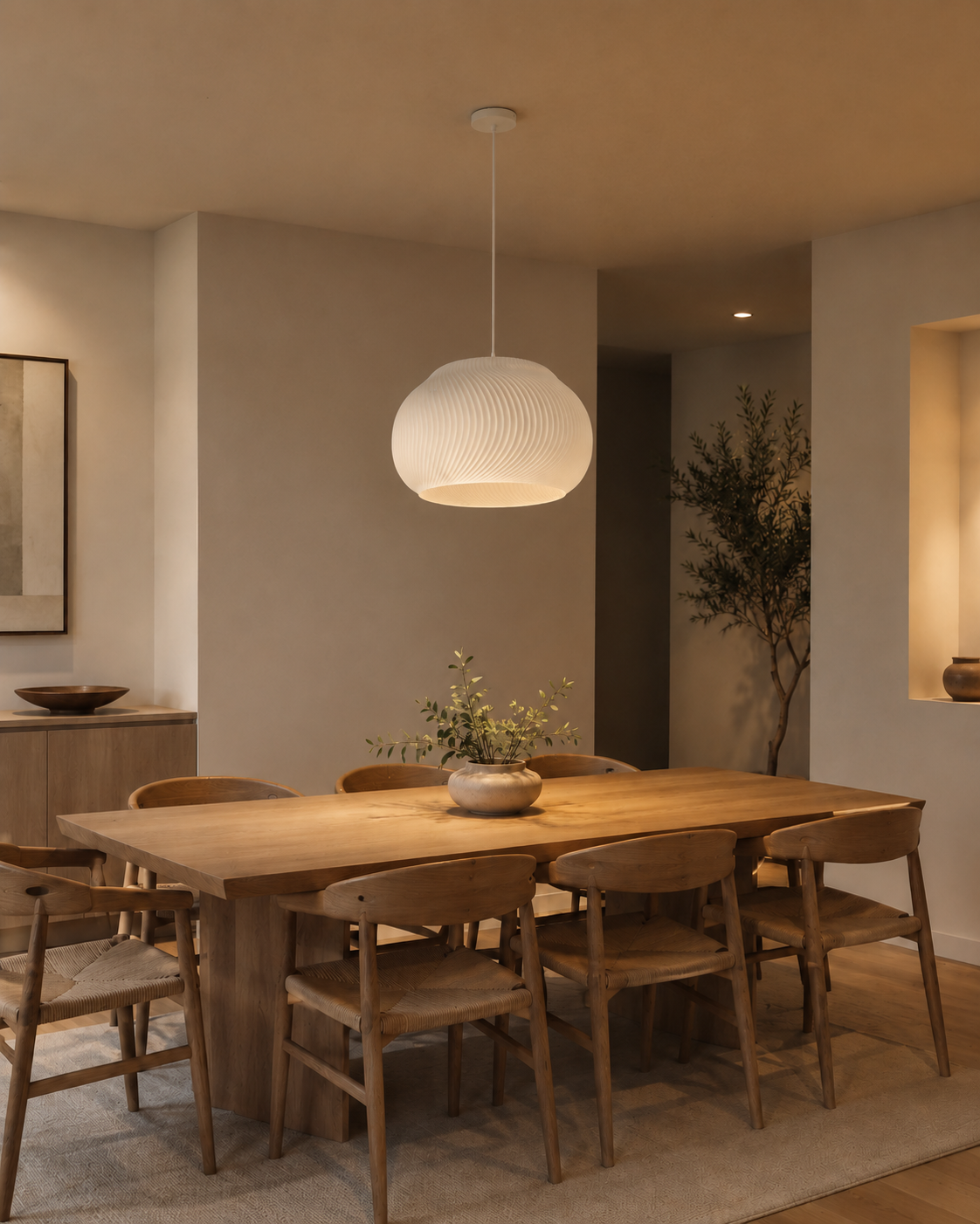 Ripple Cloud 3D-Printed Pendant Light