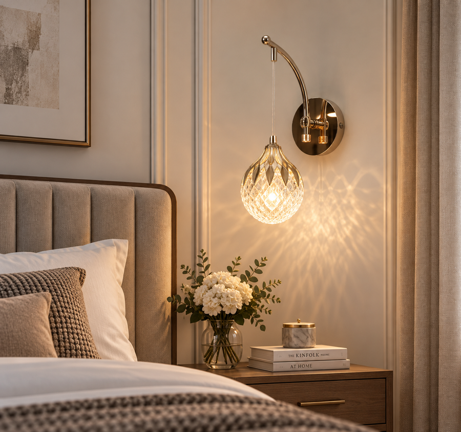 Crystal Dewdrop LED Wall Light