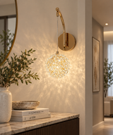 Crystal Globe LED Wall Light