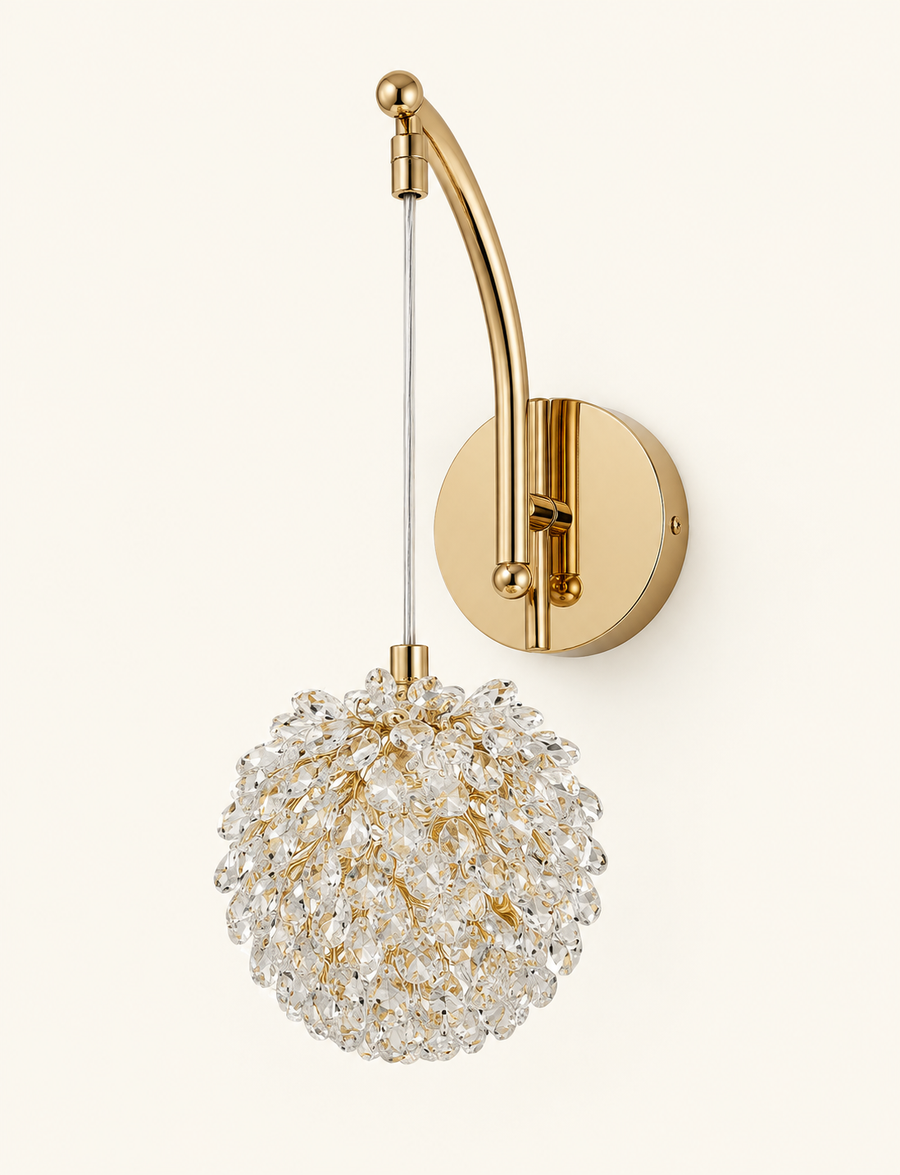 Crystal Globe LED Wall Light