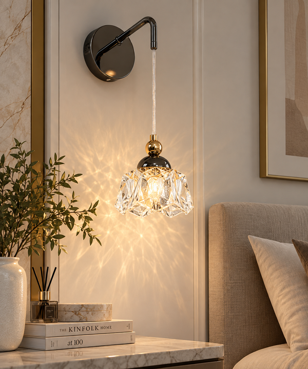 Crystal Petal Wall Light