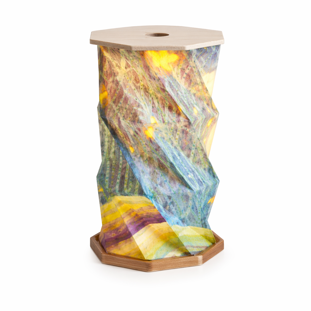 Kaleido Paper Wood Table Lamp