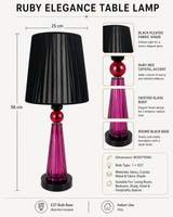 Ruby Elegance Table Lamp