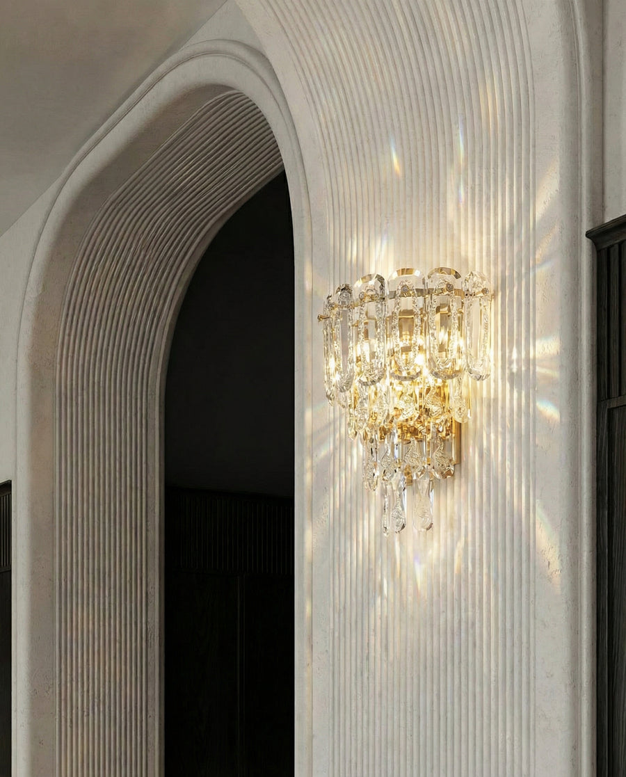 Regal Oval Crystal Wall Sconce