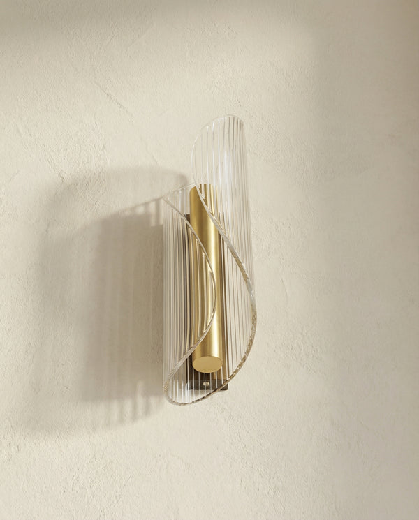 Sway Ribbed Acrylic Wall Sconce