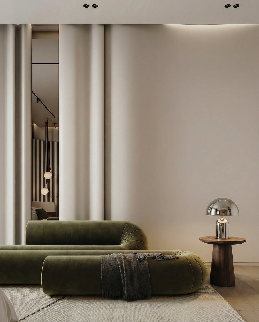DomeGlow Metal Mushroom Table Lamp