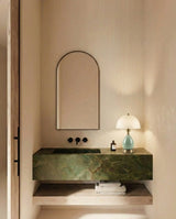 Scalloped Glass Ceramic Table Lamp
