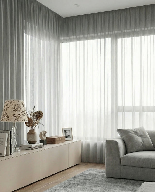 Paris Print Linen Shade Crystal Table Lamp